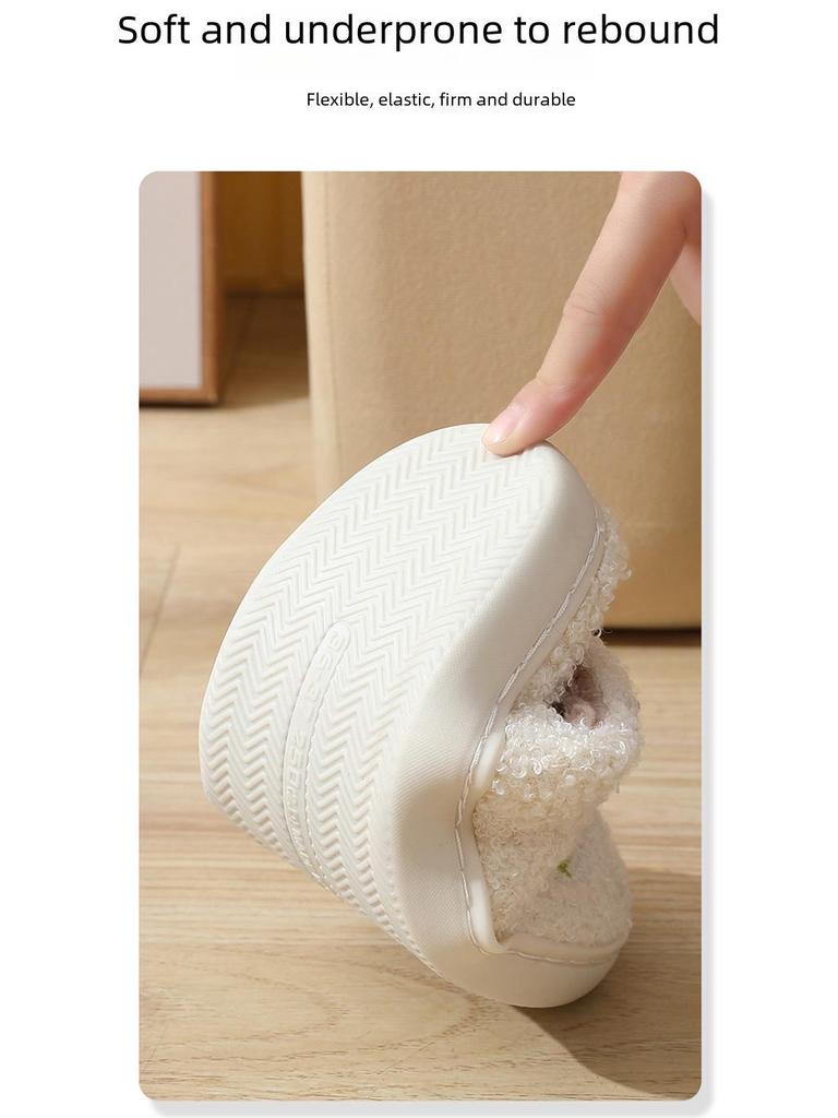 Зимние женские домашние тапочки из хлопка 2023 года - Уютный дизайн Moon Clock