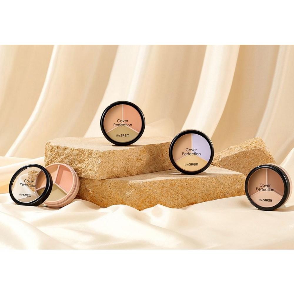 The Saem Консилер Cover Perfection Triple Pot 13,5 г, оттенок 03 Correct Up Beige 1 шт.