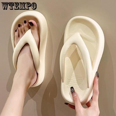 Шлепанцы, женская верхняя одежда, летние нескользящие пляжные сандалии с толстым дном и застежкой на носок с застежкой на носок