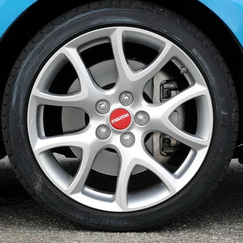 2025 Горячие Колпачки Ступицы Колеса Автомобиля Пылезащитная Крышка Эмблема Наклейка на Колесо Аксессуары для Mazda 3 4 5 6 ATENZA Axela RX8 CX6 CX5 CX
