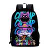 Kids School Backpack Grades 1-2 With Smiling Animal Cartoon Design Lightweight Breathable Oxford Fabric