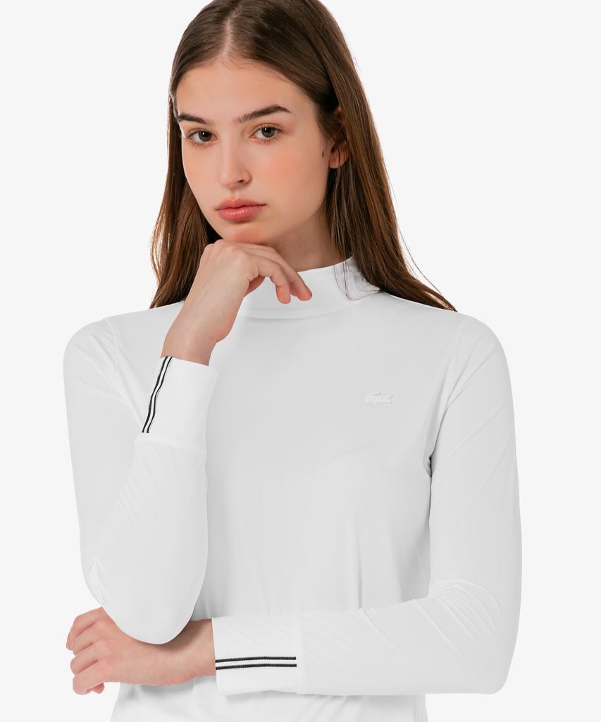 LACOSTE Женская Базовая Футболка с Длинным Рукавом и Воротником Tf211E-56G 001
