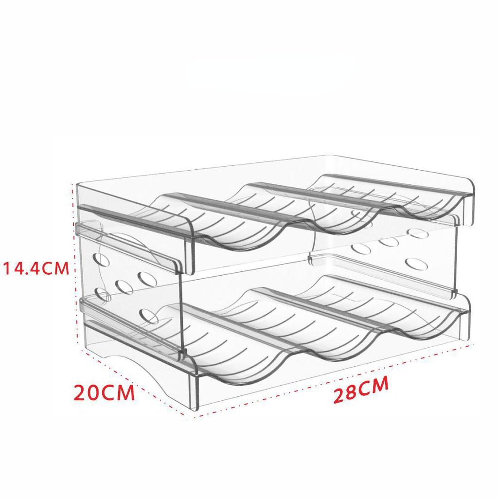 2Pcs Thickened Red Wine Rack Transparent Detachable Water Bottle Storage Rack Multi-layer Stacking Kitchen Cabinet Countertop
