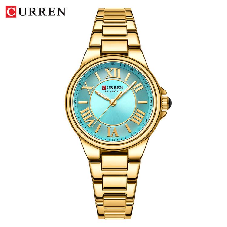 CURREN 9091 Стальной Браслет Часы Простые Женские Римский Стиль Компактные Модные Мужские и Женские Часы Водонепроницаемые