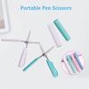 DIY Multifunction Paper-Cutting Art Tool Folding Scissors School Office Supplies Pen Shape Scissors