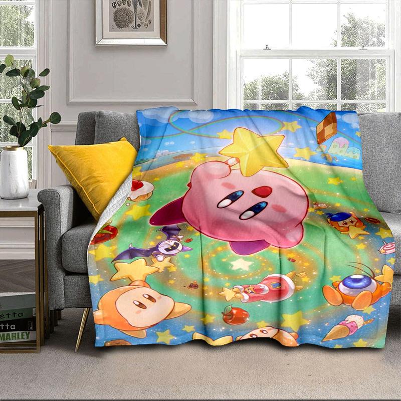 Pink pika Pattern Blanket Flannel Blanket for bed, sofa, Camping, Hiking, Picnic Essentials, gift for family Fan gifts