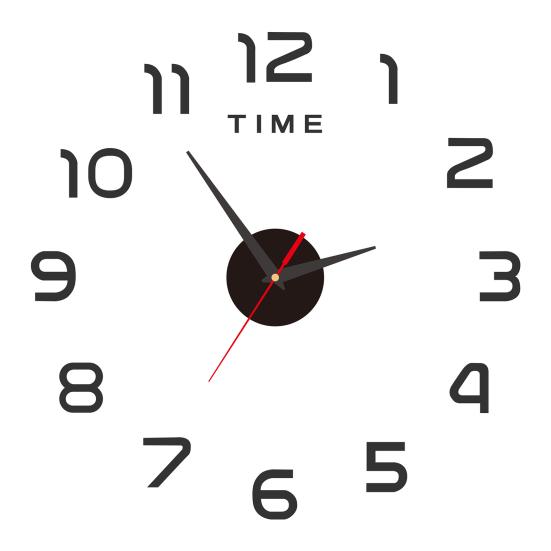 Nordic Style Wall Clock with Lasers Engraving 3D Digital Display Silent Sweep Movement Easy Installation Number Clock Room Decor