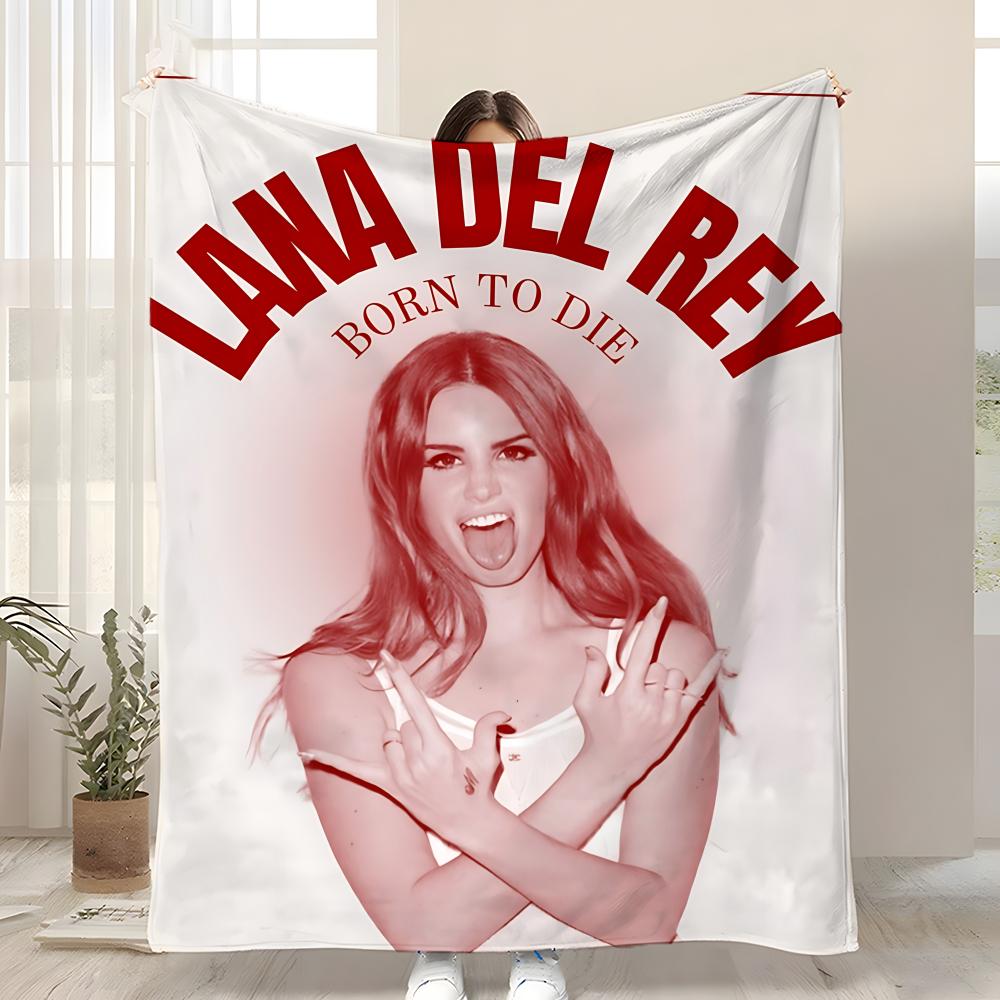 Hot Singer L-Lana D-Del R-Rey Throw Kid-Friendly Flannel Throw Blanket Soft Warm Anti-Static Washable All Season