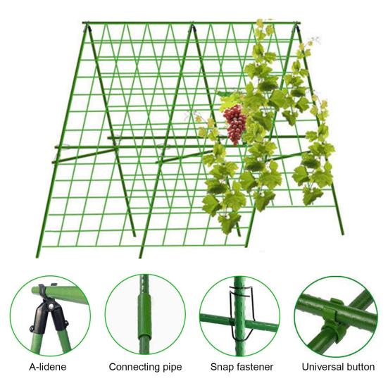 Metal Garden Trellis for Climbing Plants A-Frame Grape Trellis with Non-Slip Texture