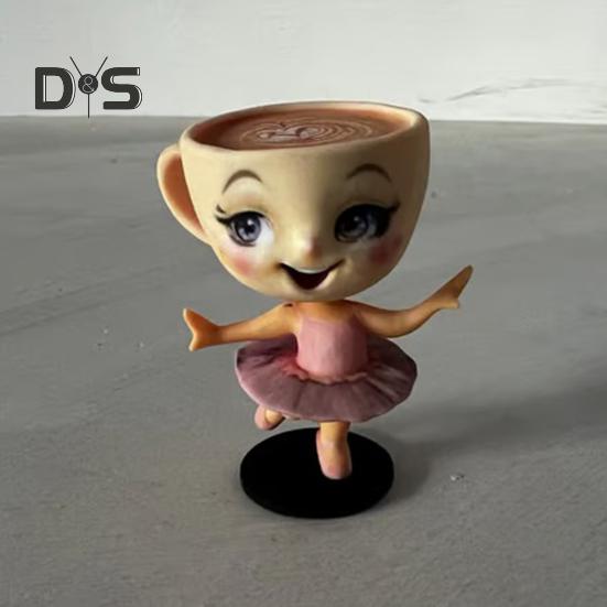 Мультяшная фигурка из смолы, акула, слон, обезьяна, чашка, статуэтка, скульптура, домашний офис, украшение для рабочего стола, коллекционный подарок