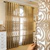Khaki Eight Character Hollow Perforated Curtains Decorating Living Room Bedroom Curtains