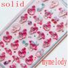 tyle Anime Sanrio Kuromi Hellokitty Hangyodon Cinnamoroll 3Dtransparent Jelly Sticker Crystal Decorative Stickers Casesdiy Toy
