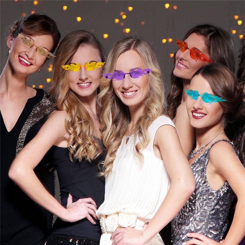 Novelty Cosplay Party Eyewear Flame Shaped Sunglasses for Women Sun Glasses Flame Sunglasses