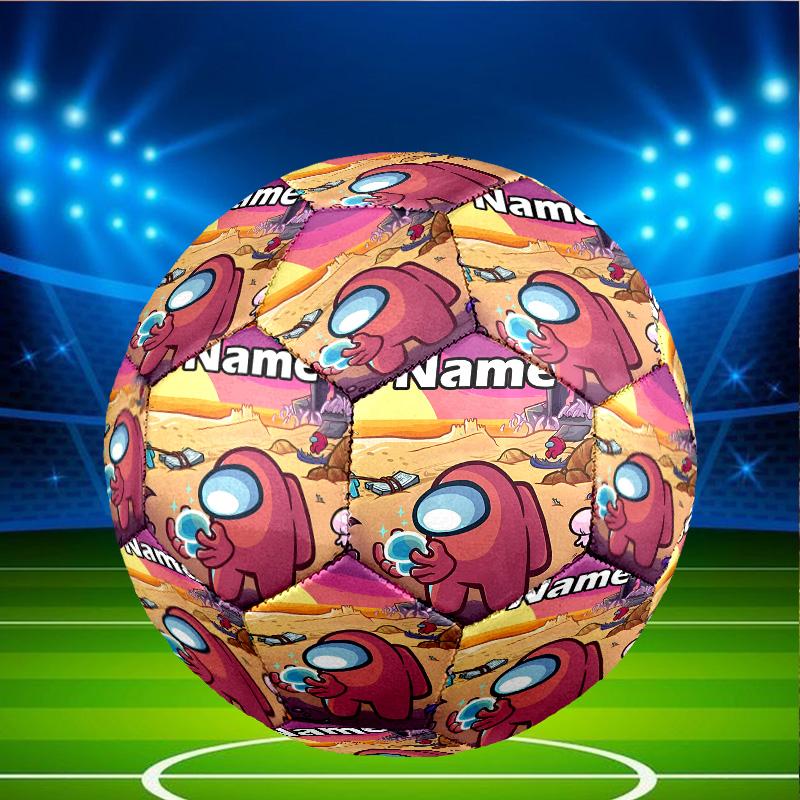 Custom Name Personalized Among Us Print Size 5 Soccer Ball Training & Match Football, for Team, Kicking, Gift for Football