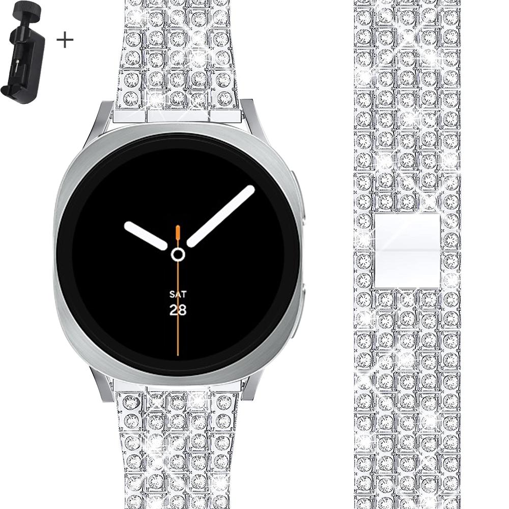 Алмазный ремешок для Samsung Galaxy Watch 8 40 мм 44 мм Прочный браслет из нержавеющей стали ремешок galaxy watch 8 classic 46 мм ремень