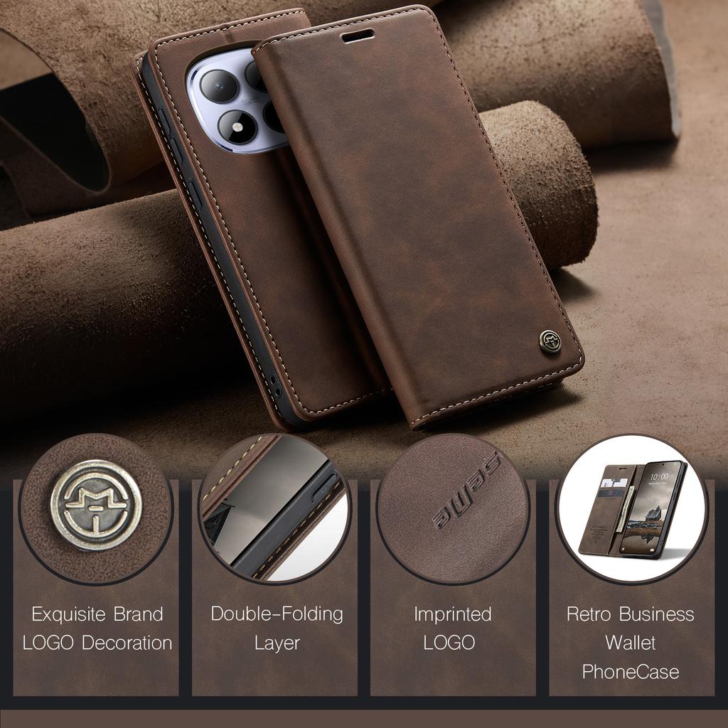 Для Xiaomi Redmi Note 15 Pro 4G (Глобальный) Чехол-кошелек CASEME Серия 013 Кожа PU Чехол для телефона Подставка