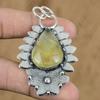 Natural Fluorite Gemstone Indian Jewelry 925 Sterling Silver Pendant For Girls