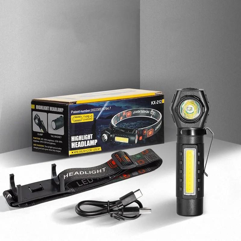 Outdoor Headlights Long Endurance Strong Light Led Rechargeable Mounted Ultra Bright Magnetic Pen Holder Dual Purpose Flashlight