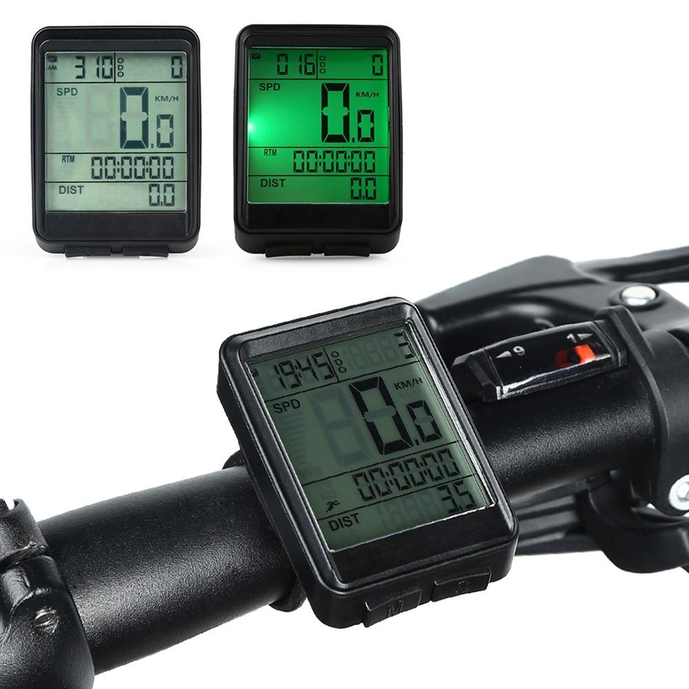 Wireless Cycling Speedometer LCD Display Cycle Odometer Durable Bike Speedometer  Outdoor Riding