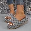 Тапочки на платформе, женская одежда, новые, с вышивкой в виде цветка сливы, классные тапочки, женская обувь большого размера