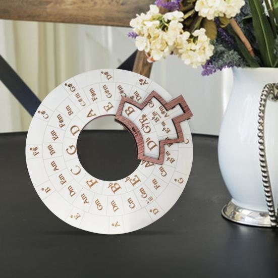 Деревянный инструмент для мелодий Портативный музыкальный инструмент Колесо аккордов Круг квинт Музыка колеса аккордов