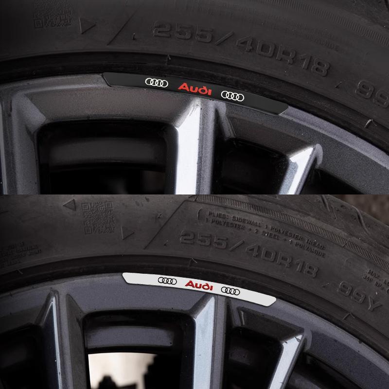 2026 4/8Pcs Car Emblem Wheels Rims Stickers For 4UYUE Sprot A4 B5 B6 B7 B9 A1 Q3 Q5 Q7 TT S3 S6 Quattro Auto Styling Decor Accessories