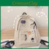 Color Shoulder Solid Baglarge Capacity Travel Backpack Leisure Student Junior