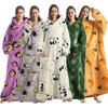 Winter Warm Fleece Hoodie Robe for Women Party Home Christmas Oversized Blanket with Sleeves Fleece Hoodies Sweatshirts TV Blanket Women Hoody Robe