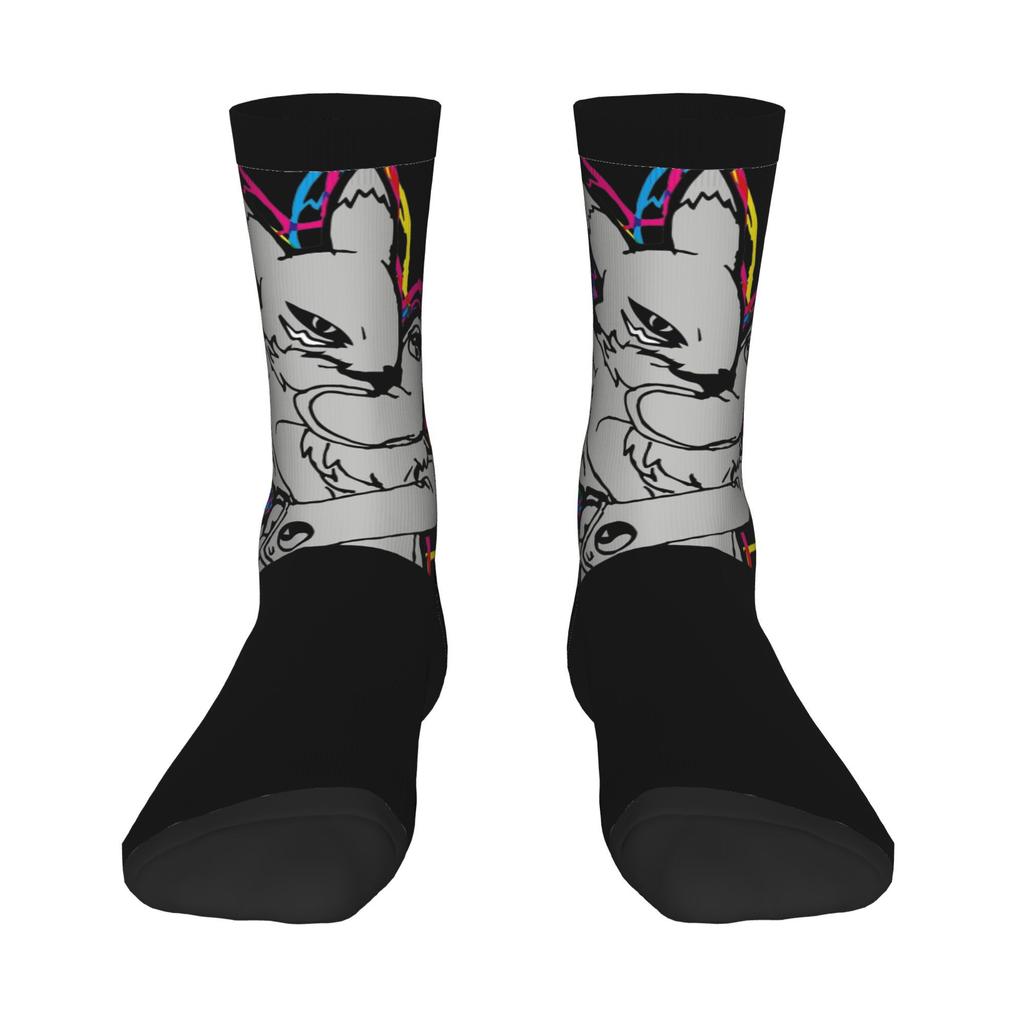 Winter Warm Hip-hop Unisex Digimon and Crests Socks Nostalgic Anime Breathable Skateboard Socks