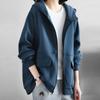 Autumn Women's Fashionable and Casual Solid Color Hooded Jacket