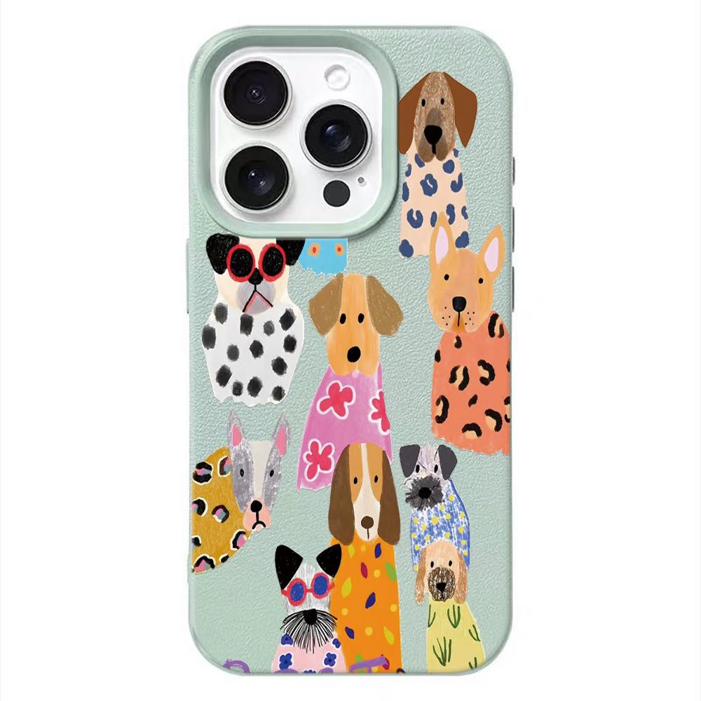 Ручная Рисовка Граффити Милый Пес Чехол для Телефона Для IPhone 16E 17 E 11 12 13 14 15 Pro Max 16 Plus 17 Air Узор Силиконовые Мягкие Чехлы