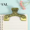 Book Page Holder for Reading Vintage Metal Holder, with Floral Pattern Design, Hands Free Rustic Desk Decor Readers Clip, Durable Zinc Alloy Spreader,