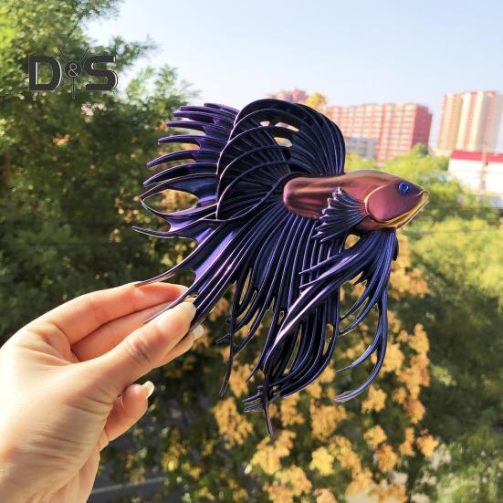 Силиконовая форма для рыбы Бетта, ручная работа, 3D форма для литья рыб из эпоксидной смолы, фигурка боевой рыбы, украшение для изготовления формы, сделай сам, подарок для любителей рукоделия