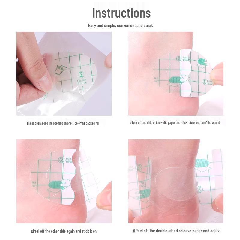 Прозрачные наклейки на пятку против трения для мужчин и женщин - Невидимая защита лодыжки