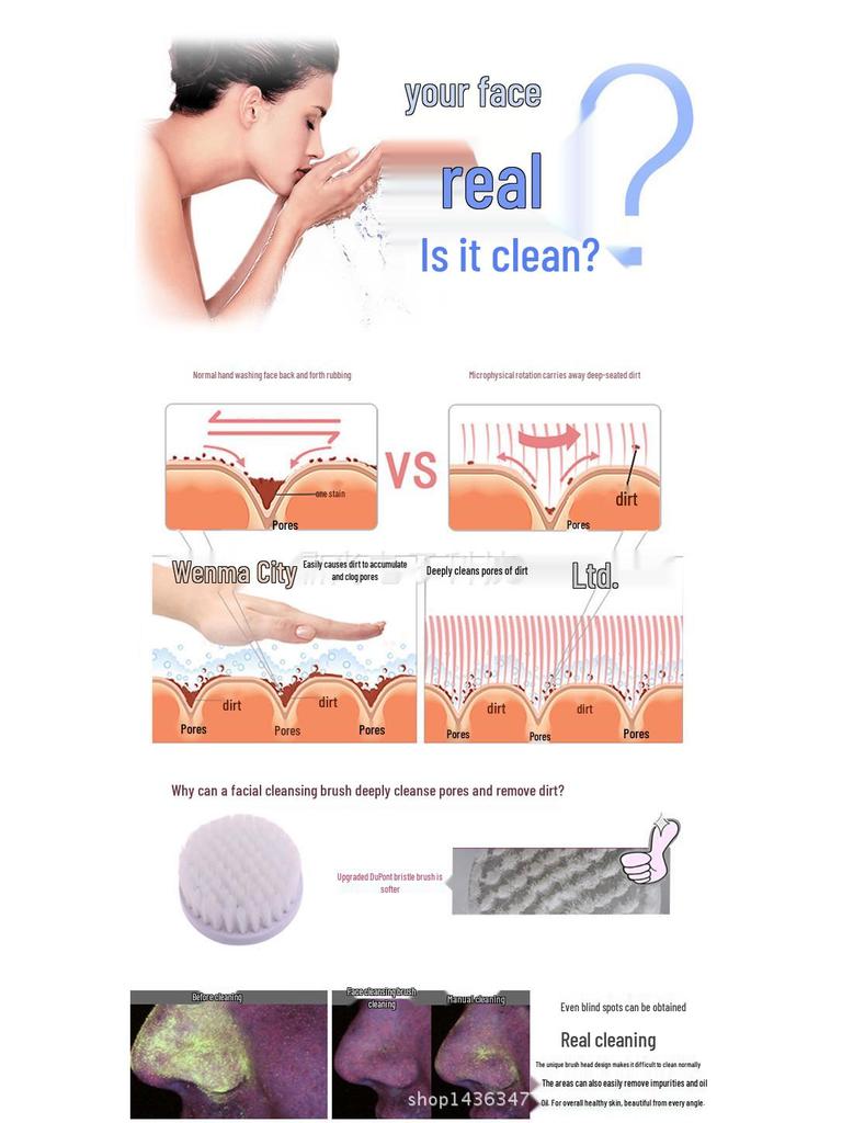 Электрическая щетка для умывания лица и массажер «пять в одном»