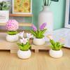 Цветочный горшок Маленький эльф, Милая композиция из горшечных цветов, Миниатюрное настольное украшение из смолы, Свежий и простой подарок