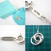 Used Tiffany 925 Metal 1837 Circle Necklace in Box/Pack (j89-4)