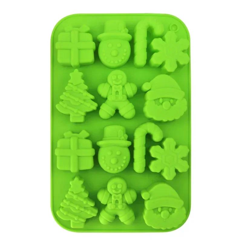 Christmas Cookie Mould Gingerbread Man Christmas Tree Chocolate Mold Halloween Cookie Candy Mold DIY Gummy Drop Mold Cake Tools