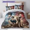 Death Note Pattern Bedding Quilt Set Quilt Cover Pillowcase Home Birthday Gift(1 * duvet cover + 2 * pillowcase, without core)