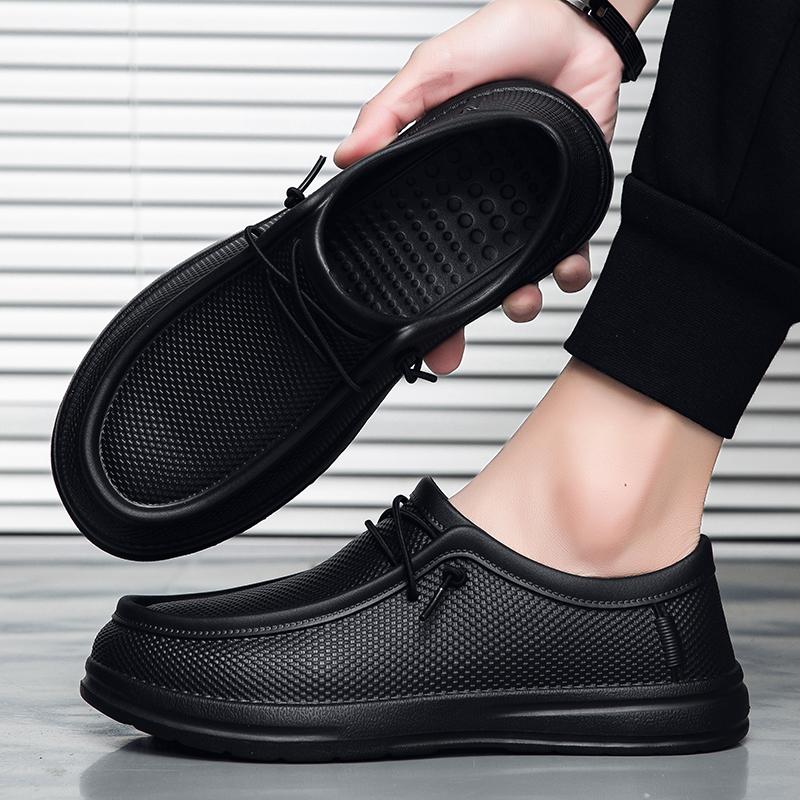 Fashion Waterproof Non-Slip Chef Shoes For Men Oil-Resistant Lightweight Soft Sole Work Shoes Cross-Border Plus Size Fashionable Nursing