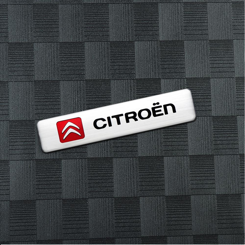 1pcs Aluminum Car Badge Body Side Sticker Fender Trunk Decor Decal Styling For Citroen C1 C2 C3 C4 Picasso C4L C5 C-ELYSEE C6 C8