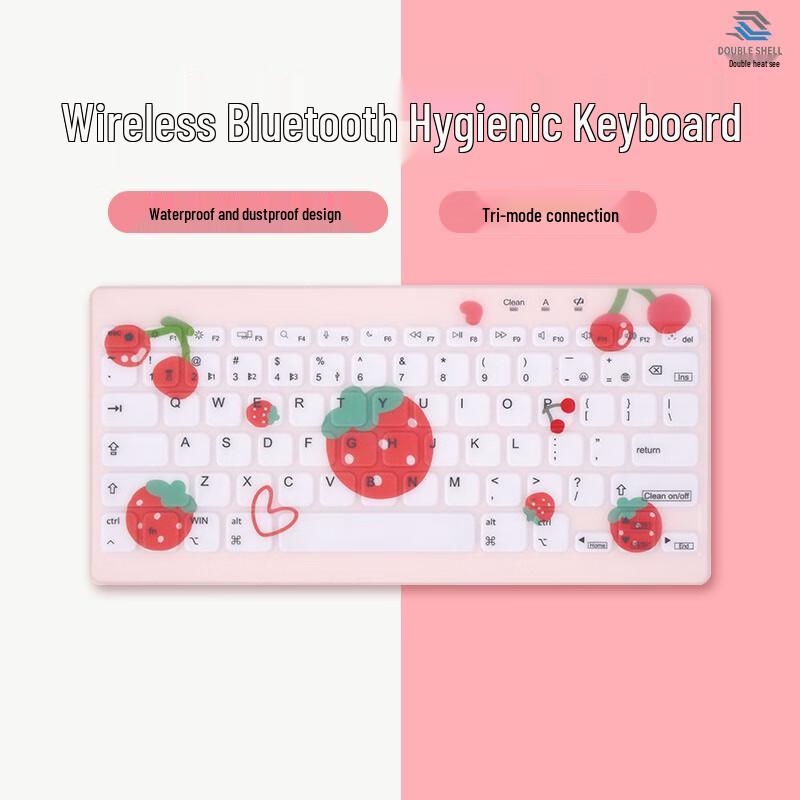 C78 Strawberry Tri-Mode Silent Membrane Keyboard