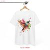 Colorful Hummingbird T Shirt Casual Wear For Nature Lovers Summer Outfits Artful Vibrant Cotton Apparel Vintage Washed Vintage