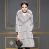Winter Korean Version Women's Faux Sheep Shearing Fur Coat Medium Length Faux Fur Collar Coat Office Lady Traf Parkas