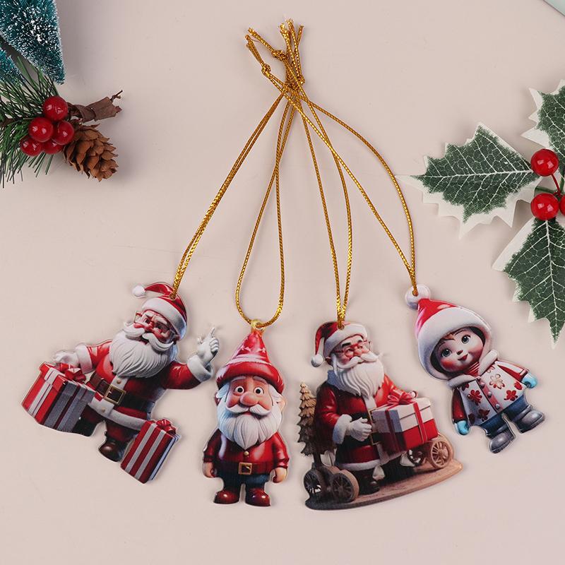 1 шт. 2D акриловый мультяшный рождественский снеговик для дома, сада, рождественской елки, праздничные украшения, принадлежности для рождественского украшения