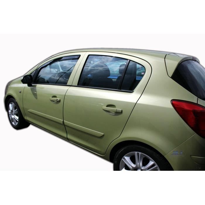 Déflecteurs d'air - J&J AUTOMOTIVE - Opel Corsa D 5P - Fumé - Acrylique renforcé - Installation facile