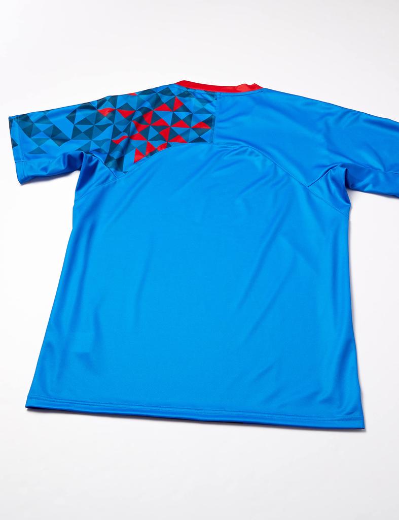 Теннисная одежда Игровая рубашка с коротким рукавом Впитывающая пот Быстросохнущая 62JA1501 Французский синий M [Mizuno]