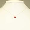 Подвеска-ожерелье Сердце Красный Коралл Кровяного Цвета из Префектуры Коти Одинарный K18YG Неокрашенный Красный Женский