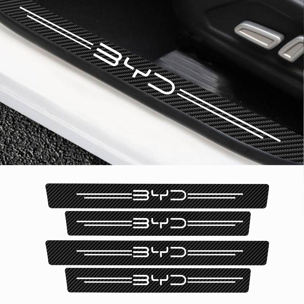 GFTFK1 4Pcs Car Door Sill Threshold Anti Scratch Stickers For BYD Sealion 7 Seal Song plus Seagull Auto Trunk Bumper Strip Accessories