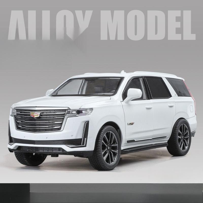 1:24 Escalade Внедорожник Сплав Модель Автомобиля Металл Литье под Давлением Модель Внедорожного Транспортного Средства Симуляция Звука и Света Детские Игрушки Подарок Мальчику